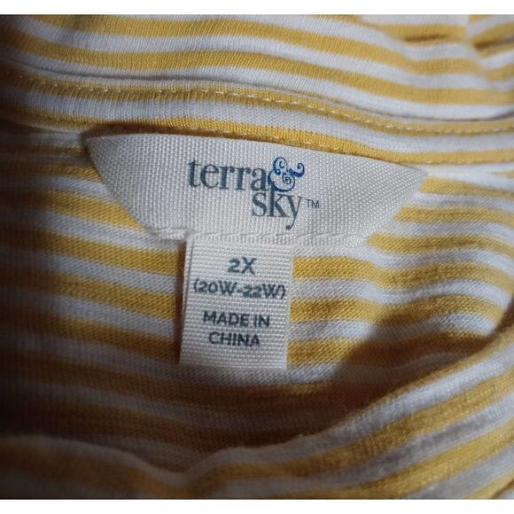 Terra and Sky Blouse Ladies 2x Flutter Sleeve - Picture 4 of 6